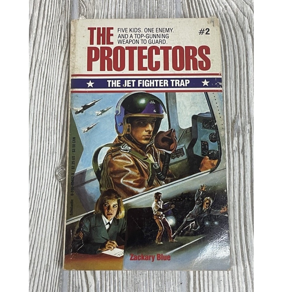 The Protectors 2 The Jet Fighter Trap Zackary Blue RL Stine 1987 Scholastic Book
